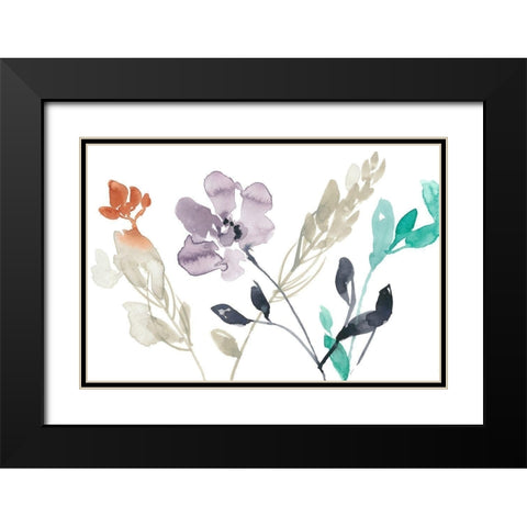 Flowers in Fall I Black Modern Wood Framed Art Print with Double Matting by Goldberger, Jennifer