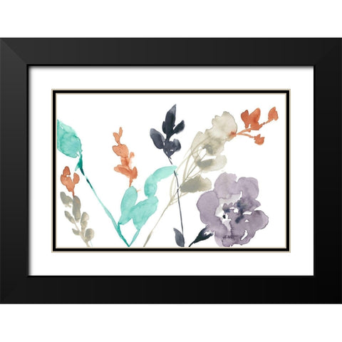 Flowers in Fall II Black Modern Wood Framed Art Print with Double Matting by Goldberger, Jennifer