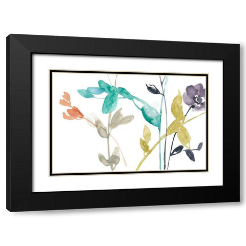 Flowers in Fall III Black Modern Wood Framed Art Print with Double Matting by Goldberger, Jennifer