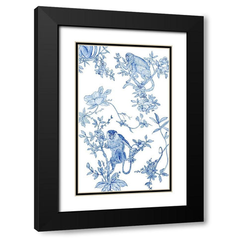 Monkey Land II Black Modern Wood Framed Art Print with Double Matting by Wang, Melissa