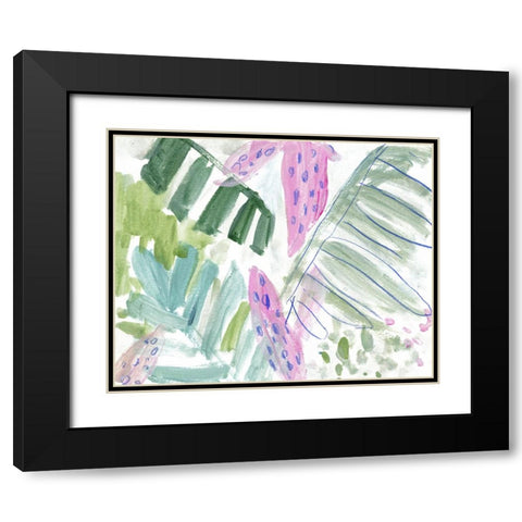 Tropical Abstraction I Black Modern Wood Framed Art Print with Double Matting by Wang, Melissa