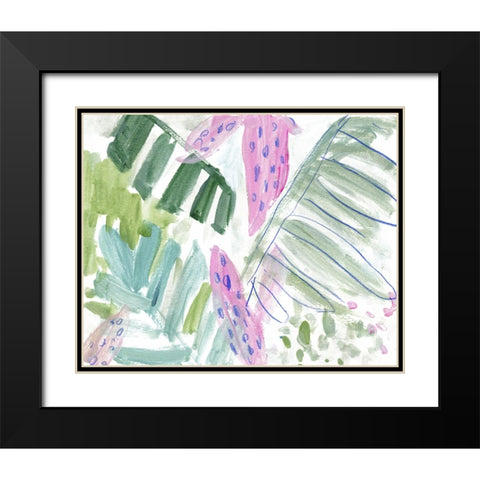 Tropical Abstraction I Black Modern Wood Framed Art Print with Double Matting by Wang, Melissa