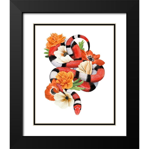 King Snake I Black Modern Wood Framed Art Print with Double Matting by Popp, Grace