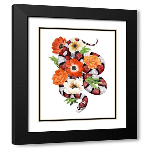 King Snake II Black Modern Wood Framed Art Print with Double Matting by Popp, Grace