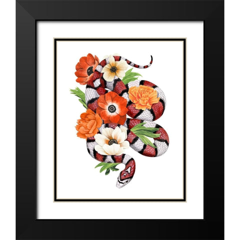 King Snake II Black Modern Wood Framed Art Print with Double Matting by Popp, Grace