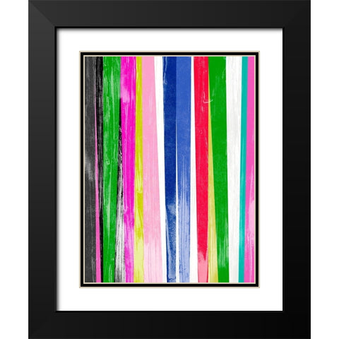 Vertical Bands II Black Modern Wood Framed Art Print with Double Matting by Vess, June Erica