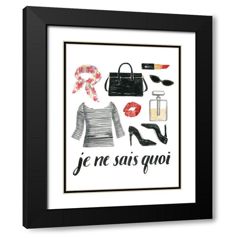 The French Girl I Black Modern Wood Framed Art Print with Double Matting by Popp, Grace