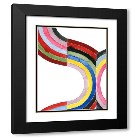 Deconstructed Rainbow I Black Modern Wood Framed Art Print with Double Matting by Popp, Grace
