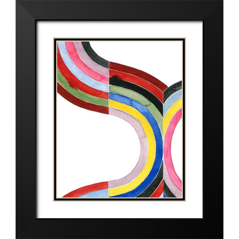 Deconstructed Rainbow I Black Modern Wood Framed Art Print with Double Matting by Popp, Grace