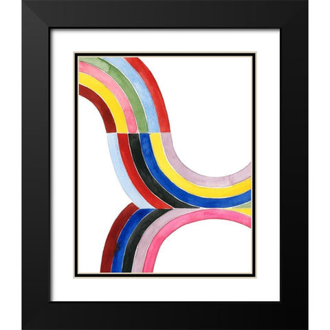 Deconstructed Rainbow III Black Modern Wood Framed Art Print with Double Matting by Popp, Grace