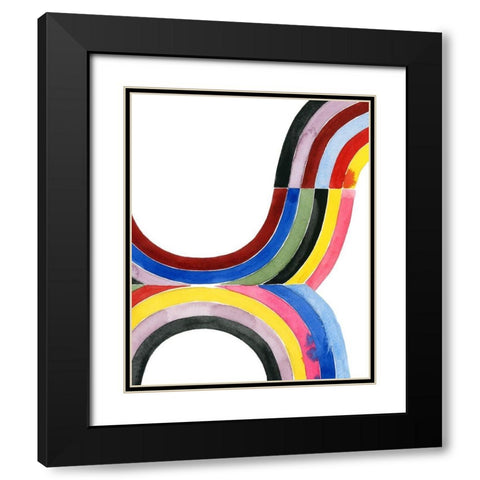 Deconstructed Rainbow IV Black Modern Wood Framed Art Print with Double Matting by Popp, Grace
