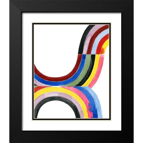 Deconstructed Rainbow IV Black Modern Wood Framed Art Print with Double Matting by Popp, Grace
