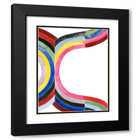 Deconstructed Rainbow VI Black Modern Wood Framed Art Print with Double Matting by Popp, Grace