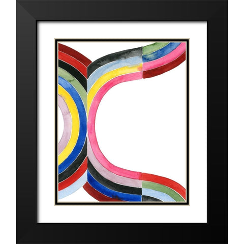 Deconstructed Rainbow VI Black Modern Wood Framed Art Print with Double Matting by Popp, Grace