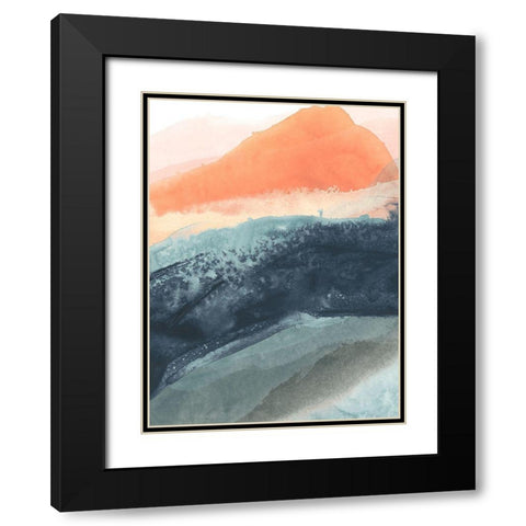 Soft Waves I Black Modern Wood Framed Art Print with Double Matting by Vess, June Erica