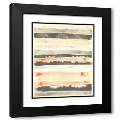 Soft Swatches II Black Modern Wood Framed Art Print with Double Matting by Vess, June Erica