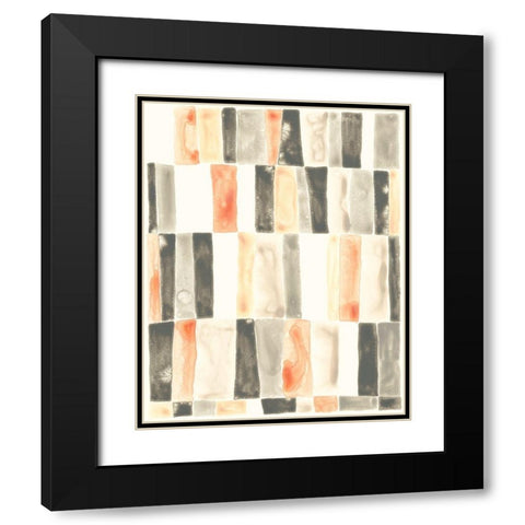 Soft Swatches IV Black Modern Wood Framed Art Print with Double Matting by Vess, June Erica