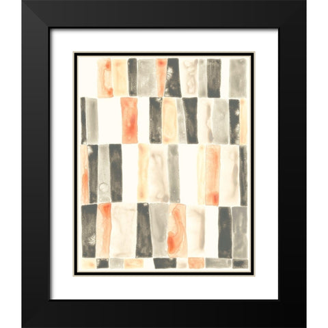 Soft Swatches IV Black Modern Wood Framed Art Print with Double Matting by Vess, June Erica