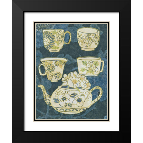 Oolong II Black Modern Wood Framed Art Print with Double Matting by Zarris, Chariklia