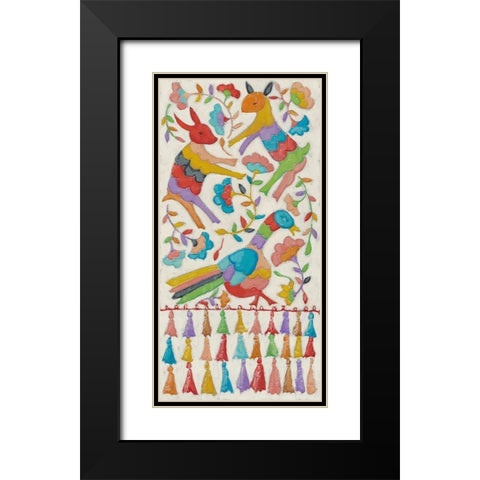 Animal Tapestry II Black Modern Wood Framed Art Print with Double Matting by Zarris, Chariklia