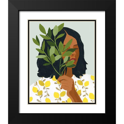 Botany Portrait I Black Modern Wood Framed Art Print with Double Matting by Borges, Victoria