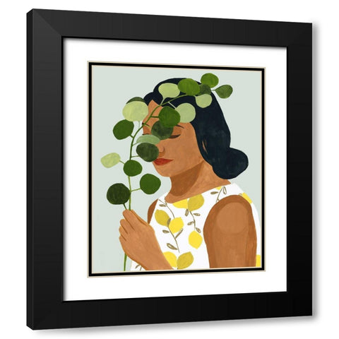 Botany Portrait II Black Modern Wood Framed Art Print with Double Matting by Borges, Victoria