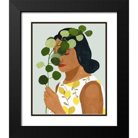 Botany Portrait II Black Modern Wood Framed Art Print with Double Matting by Borges, Victoria