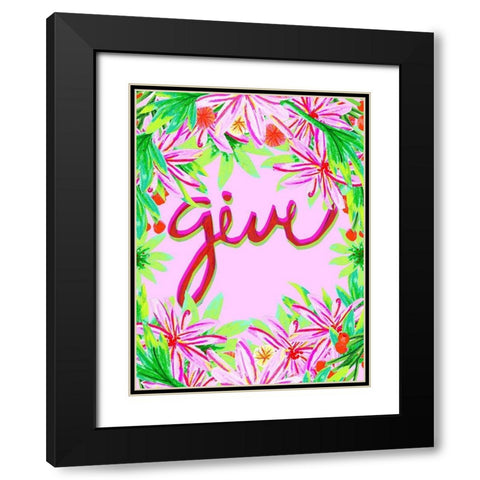 Christmas Foliage III Black Modern Wood Framed Art Print with Double Matting by Blanckslate