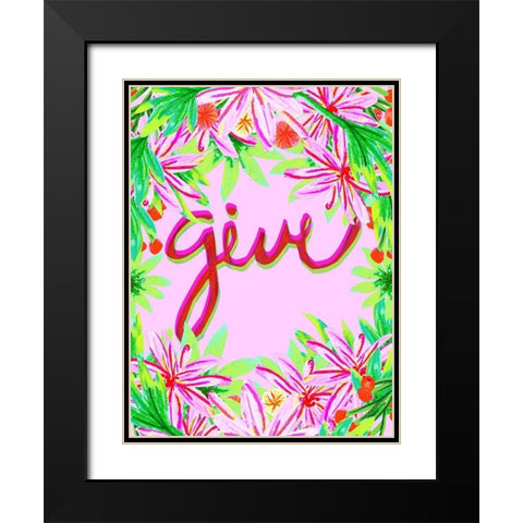 Christmas Foliage III Black Modern Wood Framed Art Print with Double Matting by Blanckslate