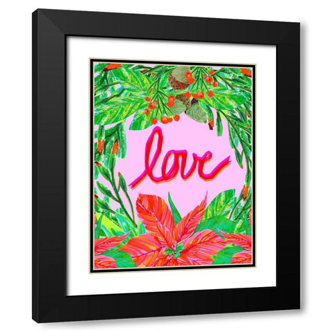 Christmas Foliage IV Black Modern Wood Framed Art Print with Double Matting by Blanckslate