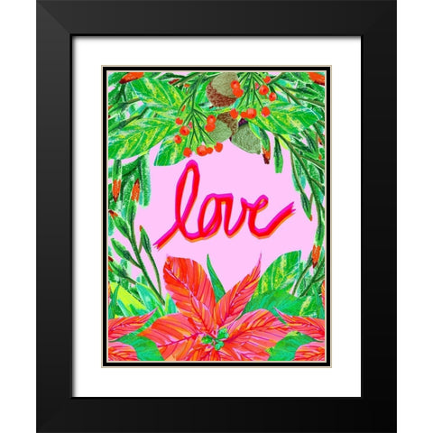 Christmas Foliage IV Black Modern Wood Framed Art Print with Double Matting by Blanckslate