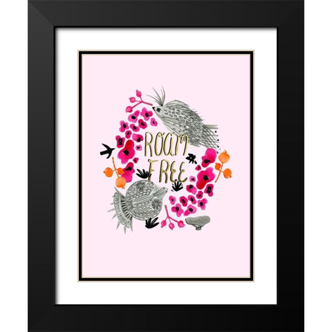 Roam Free I Black Modern Wood Framed Art Print with Double Matting by Blanckslate