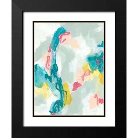 Liquid Helix I Black Modern Wood Framed Art Print with Double Matting by Vess, June Erica