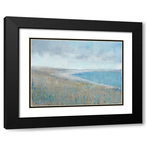 Misty Bay View I Black Modern Wood Framed Art Print with Double Matting by OToole, Tim
