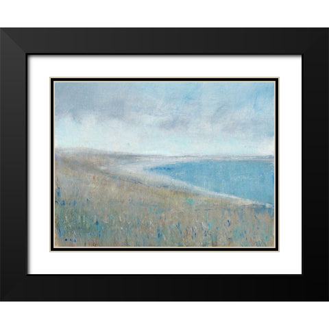 Misty Bay View I Black Modern Wood Framed Art Print with Double Matting by OToole, Tim