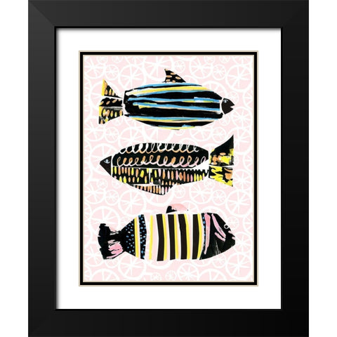 Capri I Black Modern Wood Framed Art Print with Double Matting by Blanckslate