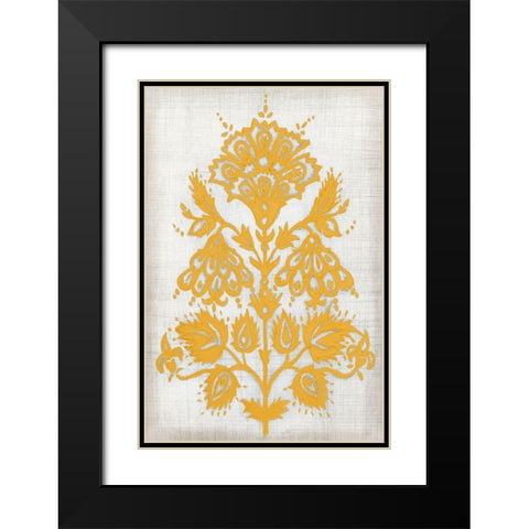Custom Saffron Detail I Black Modern Wood Framed Art Print with Double Matting by Meagher, Megan