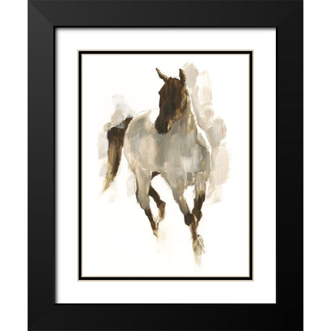 Custom Rustic Horse I Black Modern Wood Framed Art Print with Double Matting by Harper, Ethan