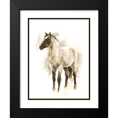 Custom Rustic Horse II Black Modern Wood Framed Art Print with Double Matting by Harper, Ethan