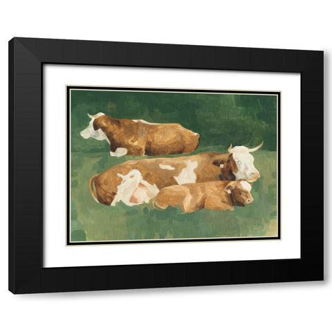 Custom Bucolic Sunday II Black Modern Wood Framed Art Print with Double Matting by Scarvey, Emma