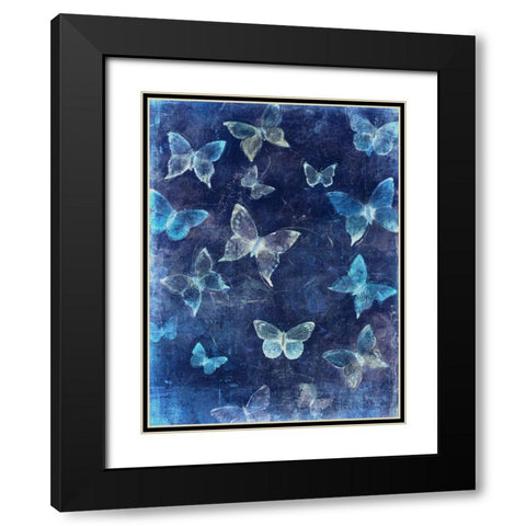 Indigo Flight II Black Modern Wood Framed Art Print with Double Matting by OToole, Tim