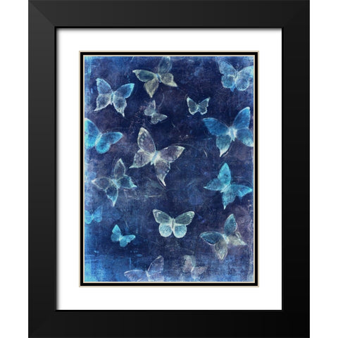 Indigo Flight II Black Modern Wood Framed Art Print with Double Matting by OToole, Tim