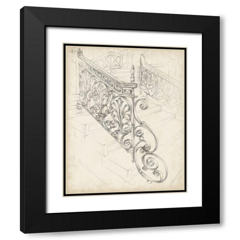 Iron Railing Design I Black Modern Wood Framed Art Print with Double Matting by Harper, Ethan