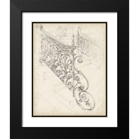 Iron Railing Design I Black Modern Wood Framed Art Print with Double Matting by Harper, Ethan