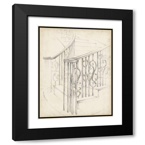 Iron Railing Design II Black Modern Wood Framed Art Print with Double Matting by Harper, Ethan
