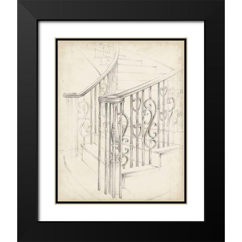 Iron Railing Design II Black Modern Wood Framed Art Print with Double Matting by Harper, Ethan