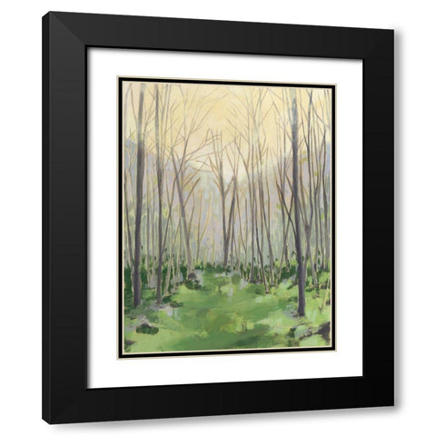 Custom Delicate Forest II Black Modern Wood Framed Art Print with Double Matting by Meagher, Megan