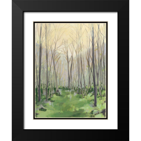 Custom Delicate Forest II Black Modern Wood Framed Art Print with Double Matting by Meagher, Megan