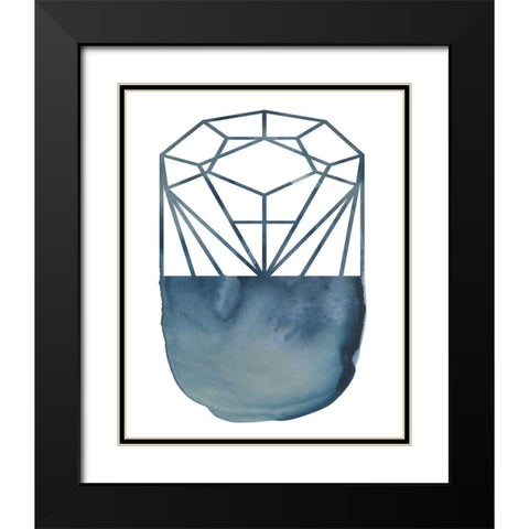 Cobalt Chrysalis I Black Modern Wood Framed Art Print with Double Matting by Zarris, Chariklia