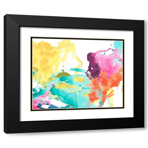 Elemental Motion II Black Modern Wood Framed Art Print with Double Matting by Vess, June Erica